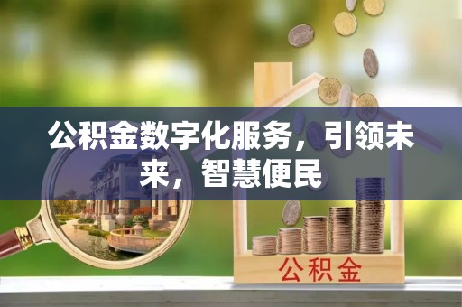湛河公积金数字化服务，引领未来，智慧便民